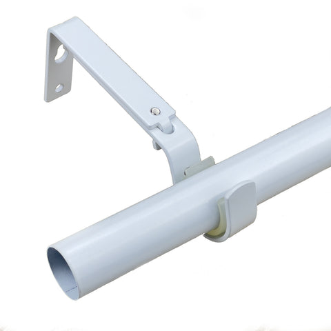 Pillar White 25/32mm Adjustable Universal Curtain Rod Bracket, 1 Pair