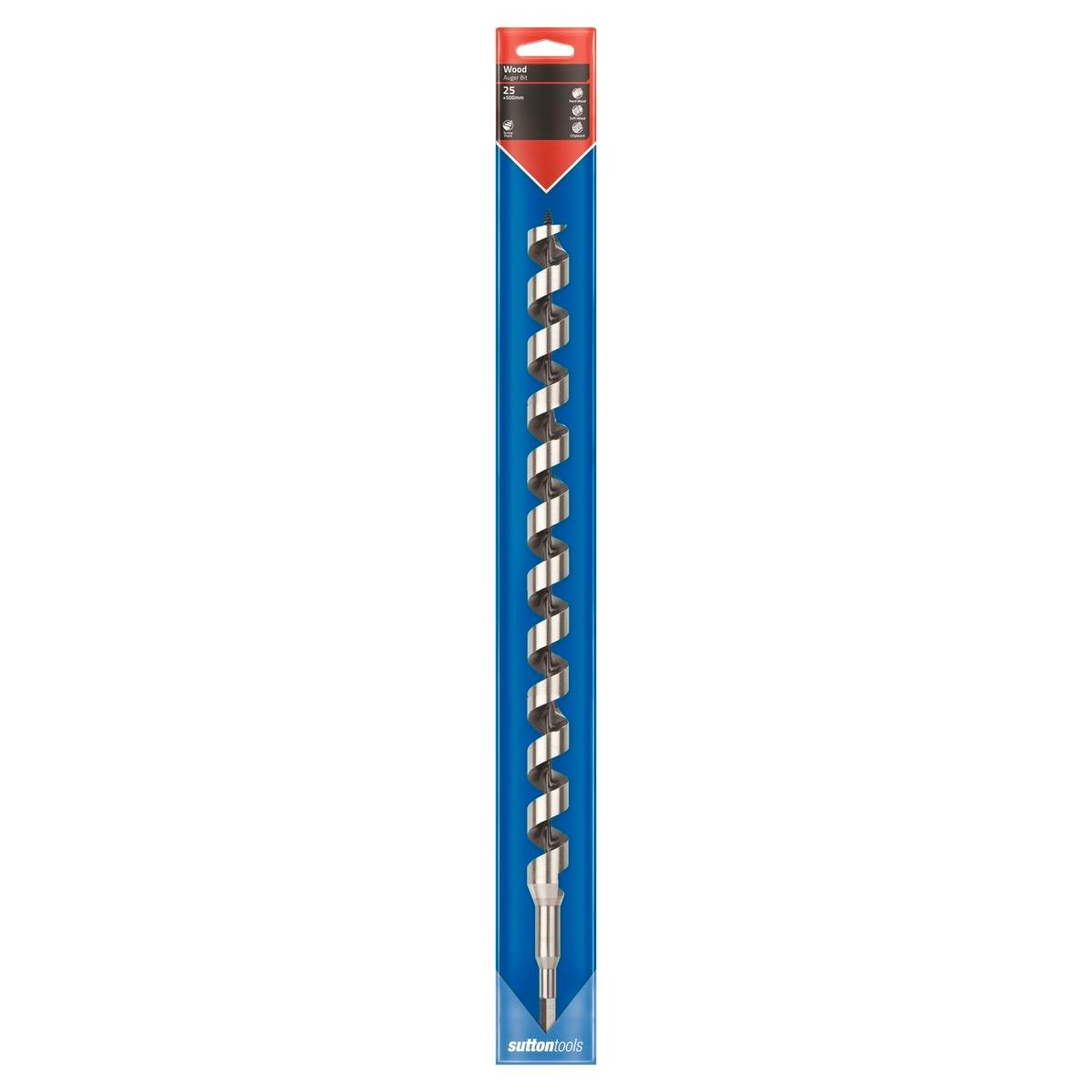 Sutton Tools Long Auger Bit 500 x 25mm Steel Fast Drilling - SuperSaverAU - view 1