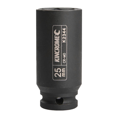 Kincrome 25mm 1/2" Drive Deep Impact Socket - Chrome Molybdenum Steel - Black - SuperSaverAU - view 1