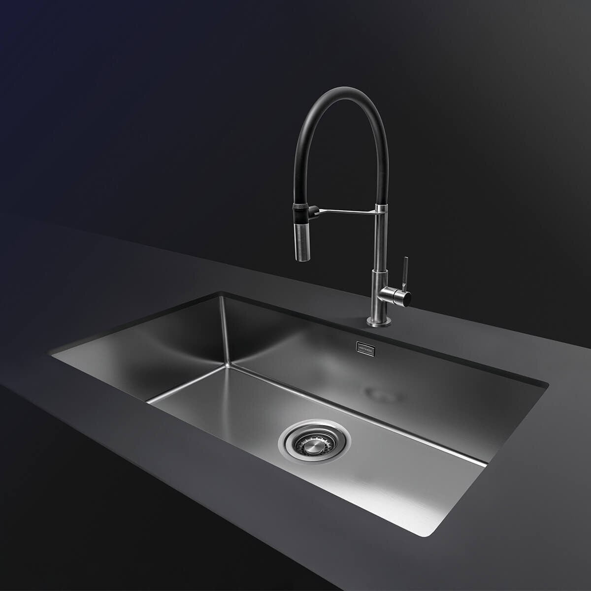 Artinox Radius 40 Double Bowl Stainless Steel Sink - 70% Recycled Steel, Sound Deadening - ARTRMO4040