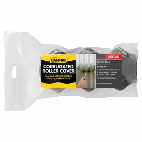 UNi-PRO Corrugated Roller Cover - 230mm - Foam - Painting Corrugated Surfaces - SuperSaverAU - view 1