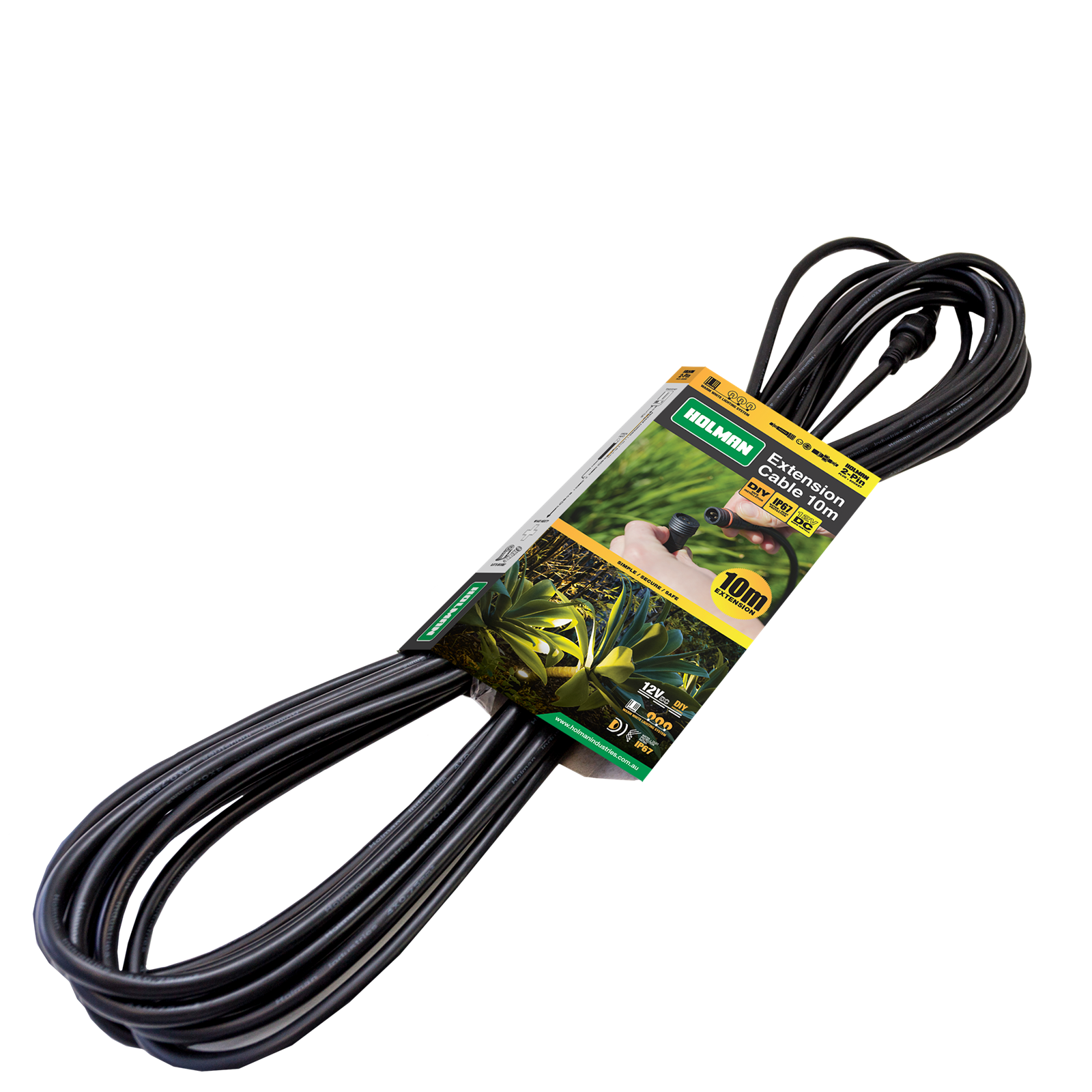 Holman 10m Black Warm White Garden Light Extension Cable ALCW10