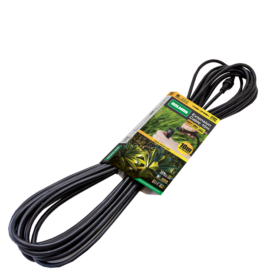 Holman 10m Black Warm White Garden Light Extension Cable ALCW10
