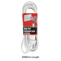 Arlec 5m White Ring Pull Extension Lead 10A 240V PVC Indoor