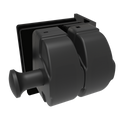 Protectoral Black Poly Matte Wall Post to Glass Gate Latch - 75mm x 75mm x 120mm - Easy Install - Salt Resistant - SuperSaverAU - view 1
