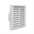 Builders Edge 100mm White Grill Vent - Polypropylene - Insect Screen - SuperSaverAU - view 2