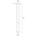 Rogerseller Tonic ceiling shower arm 450mm - brass construction, Graphite finish - 3506003405