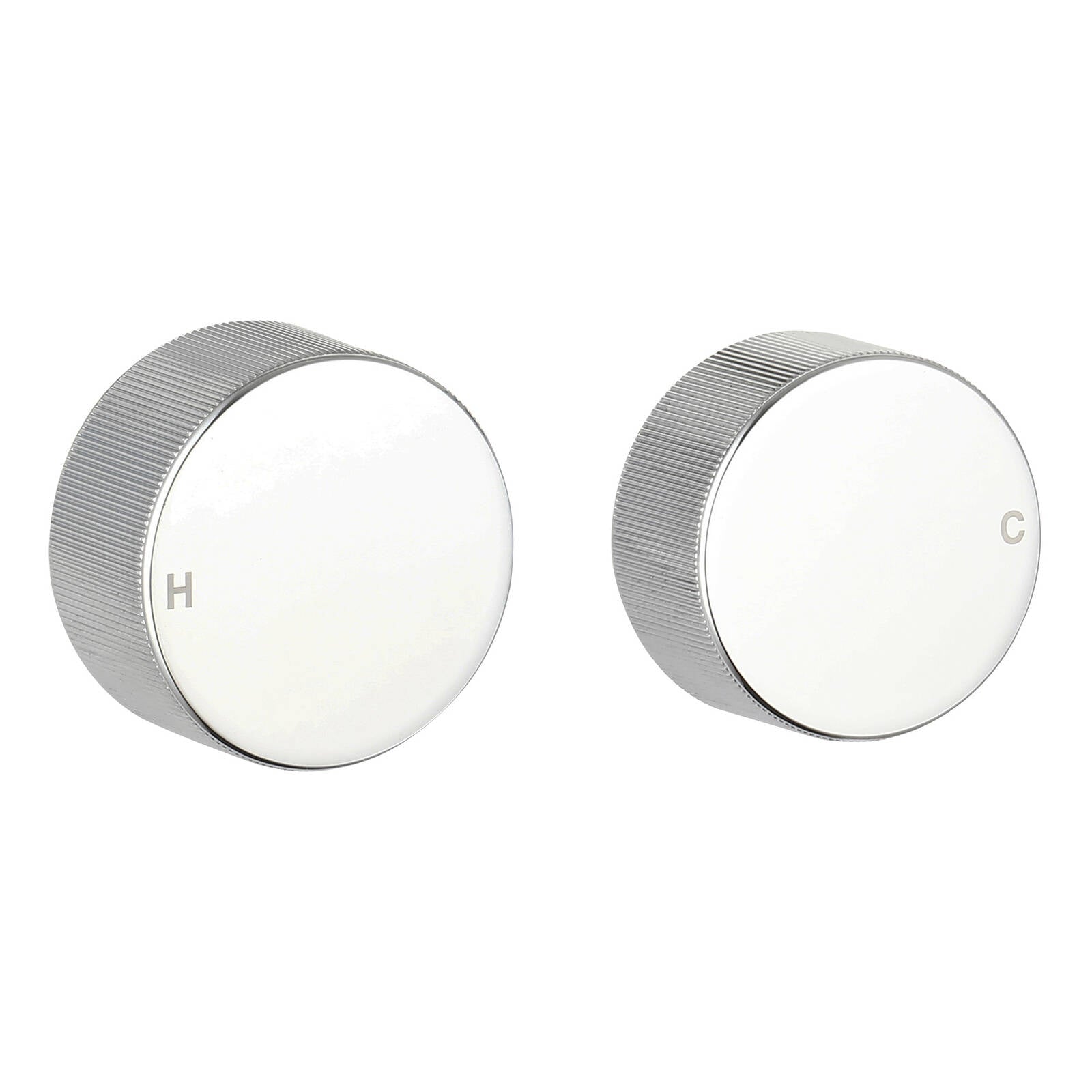 Mondella Resonance Chrome 1/4 Turn Textured Handle Wall Top Assembly, Grade 304 Stainless Steel