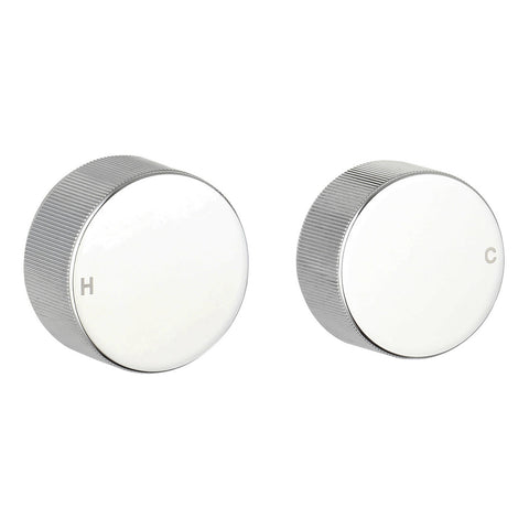 Mondella Resonance Chrome 1/4 Turn Textured Handle Wall Top Assembly, Grade 304 Stainless Steel