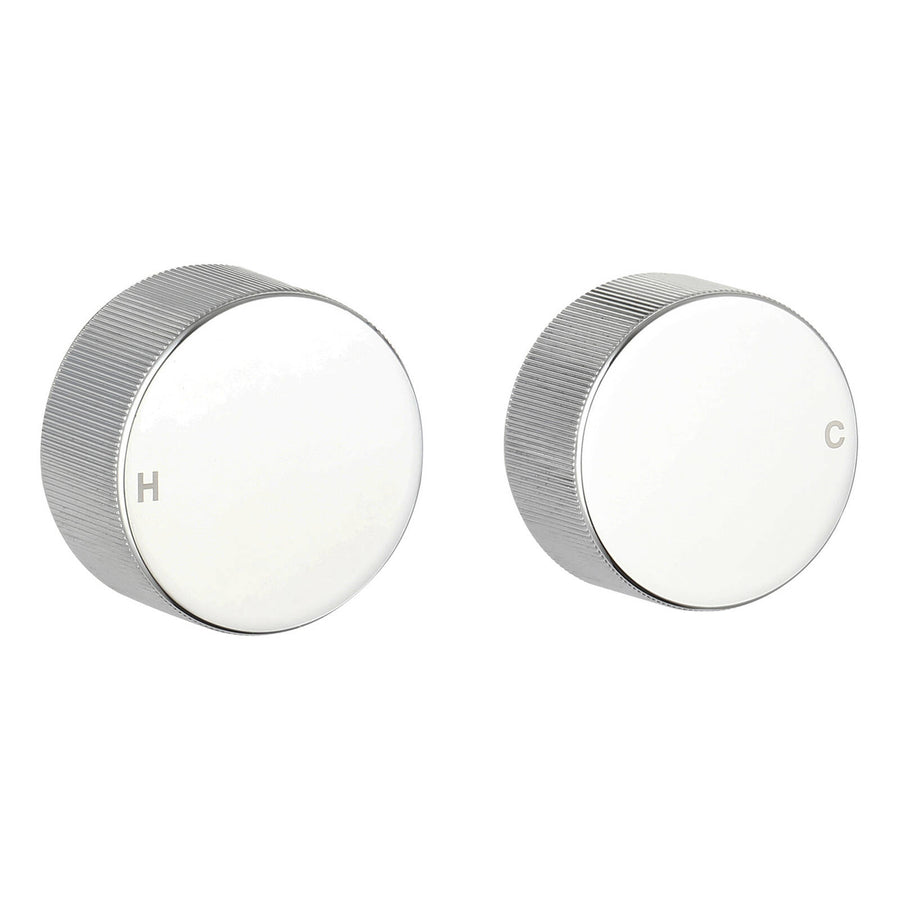 Mondella Resonance Chrome 1/4 Turn Textured Handle Wall Top Assembly, Grade 304 Stainless Steel