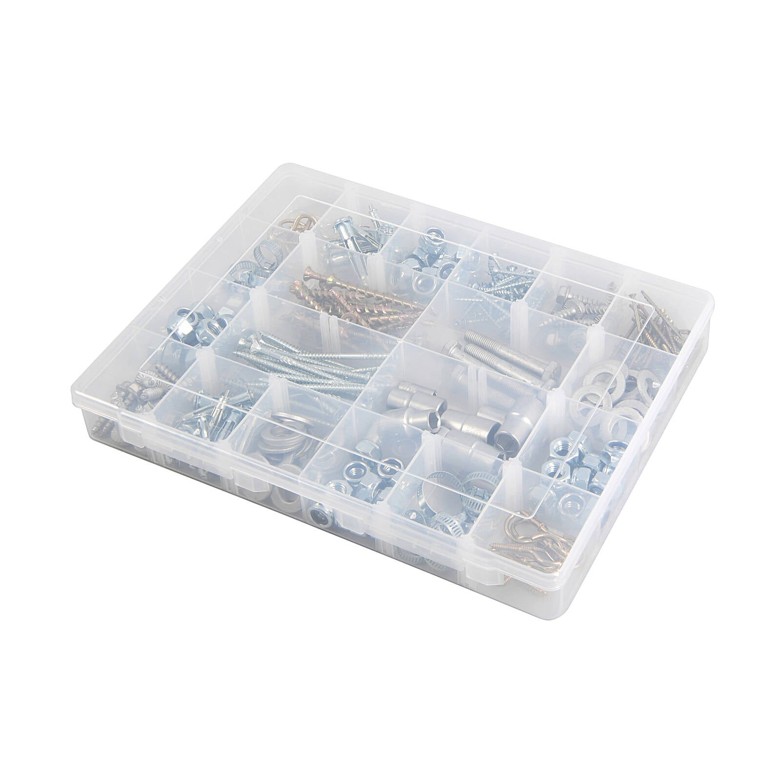 Craftright 350 x 270 x 50mm Translucent 20 Compartment Storage Box, 12 Dividers