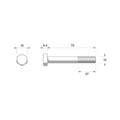 Zenith Hex Head Bolt - M10 x 75mm - 10 Pack - Stainless Steel 304 - Rust Resistant - SuperSaverAU - view 2