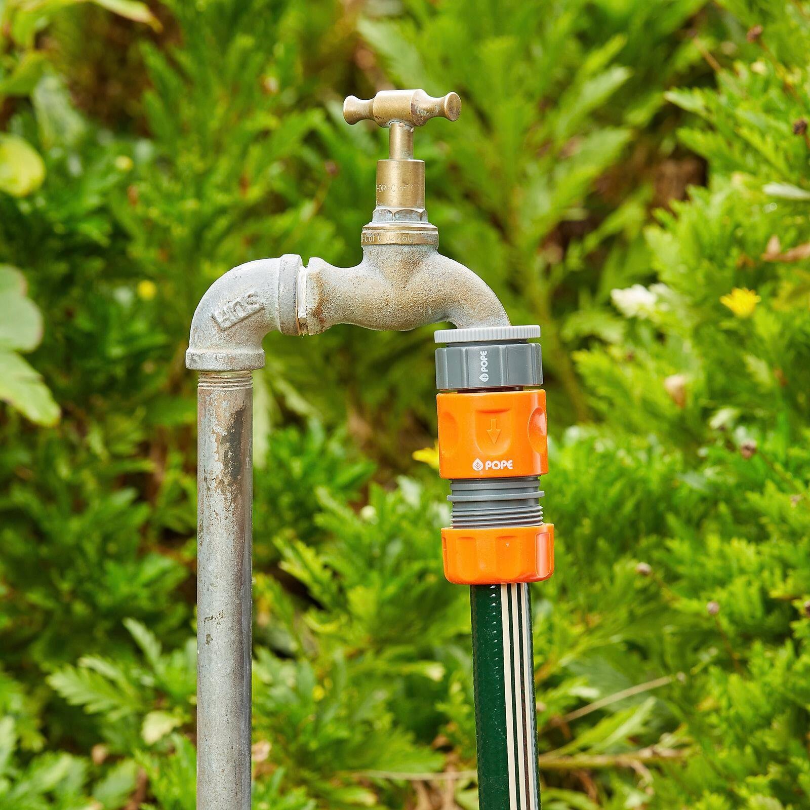 Pope 18mm Universal Tap Adaptor - ABS Plastic, Grey, Outdoor