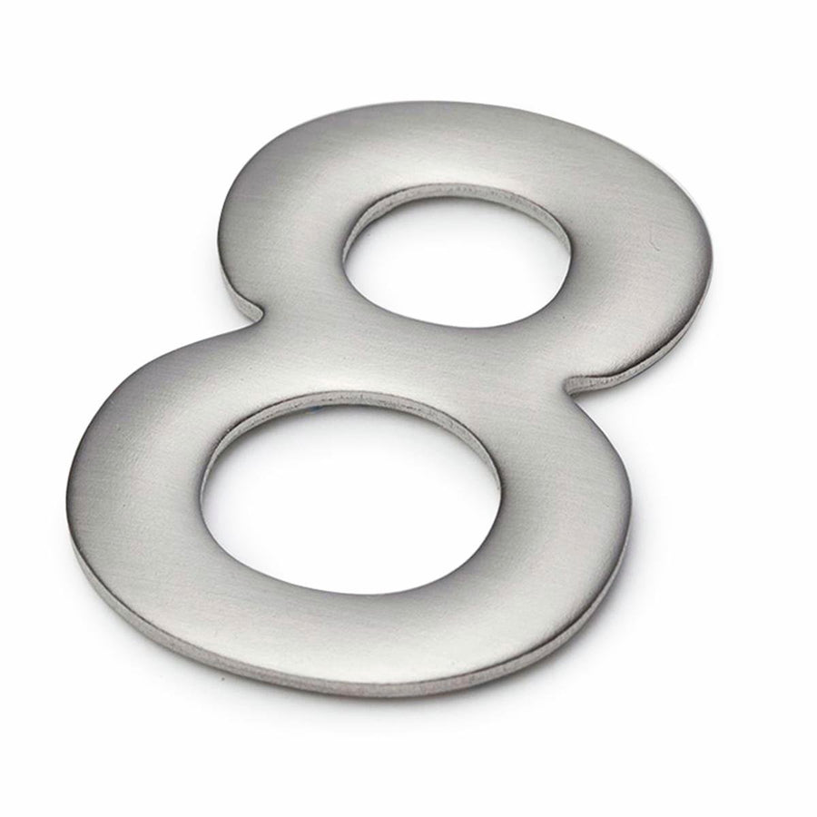Sandleford Mode Stainless Steel Self Adhesive House Number 8 - Silver - SuperSaverAU - view 1