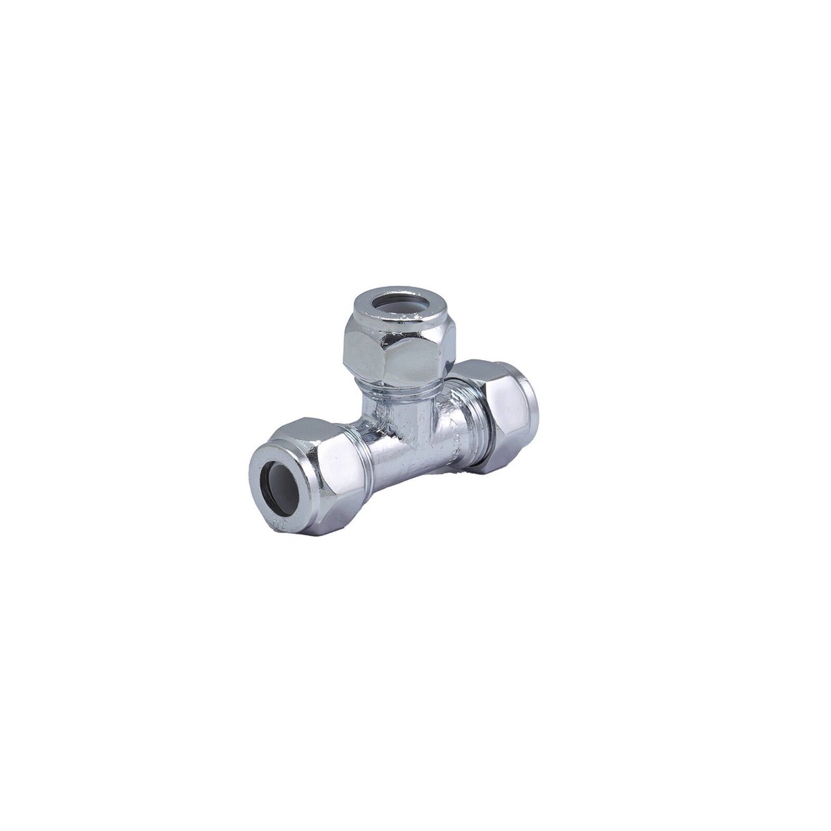 Brasshards Compression Tee - 15c x 15c x 15c - Chrome Plated - Lead Free - Tool-Free Installation - SuperSaverAU - view 1