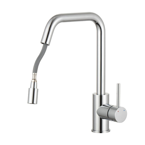 Estilo 35mm Chrome Brass Side Lever Pull Down Sink Mixer - 6L/Min, WELS 5 Star
