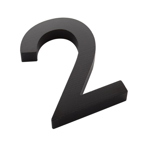 Sandleford House Number 2 - 100mm - Black Aluminium - Weather Resistant - SuperSaverAU - view 1