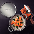 Tramontina Grano 24cm 5.8L Stainless Steel Deep Casserole - Tri-Ply Clad - Induction - 62144240