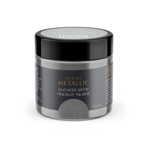Porter S Paints 100ml Metallic Furniture Paint - French Silver - Water-Based - Low Odour - SuperSaverAU - view 1