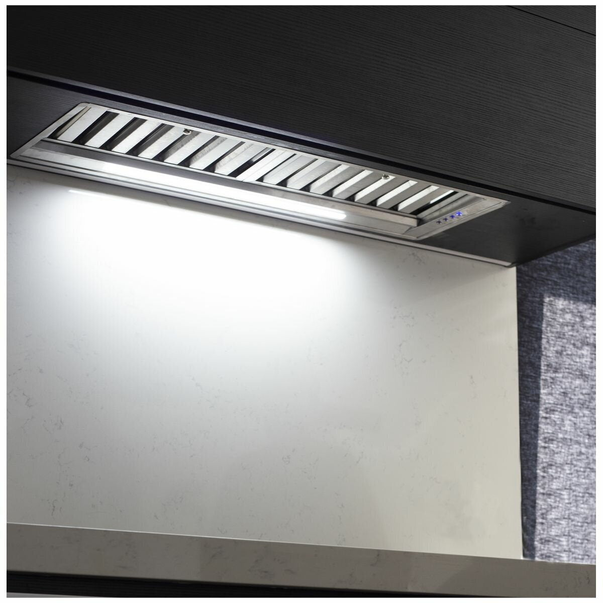 Glem Gas 85cm Under Cupboard Rangehood - 800m³/h - Stainless Steel - 12W LED - Baffle Filters - CK85UCF