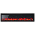 Napoleon Entice 72 Wall Hanging Electric Fireplace - Nearly Frameless Glass, Black - NEFL72CFH-1-AU