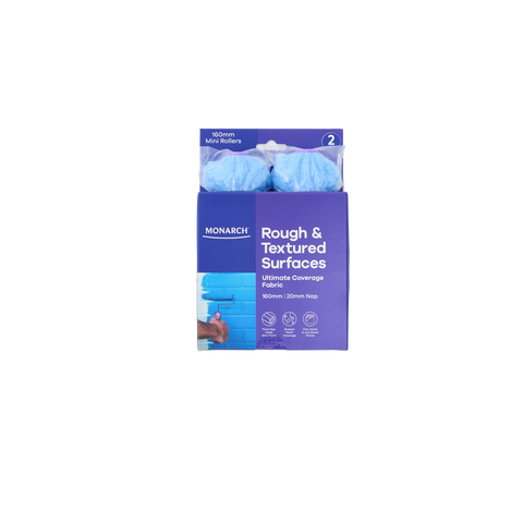 Monarch Mini Rollers 2 Pack - 160mm 20mm Nap - Rough & Textured Surfaces - Purple - SuperSaverAU - view 1