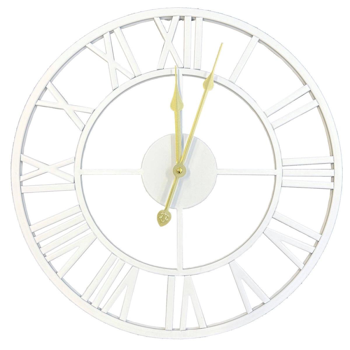 Infinity 40cm Classic White Metal Wall Clock - Indoor/Outdoor - Quartz Movement - SuperSaverAU - view 1