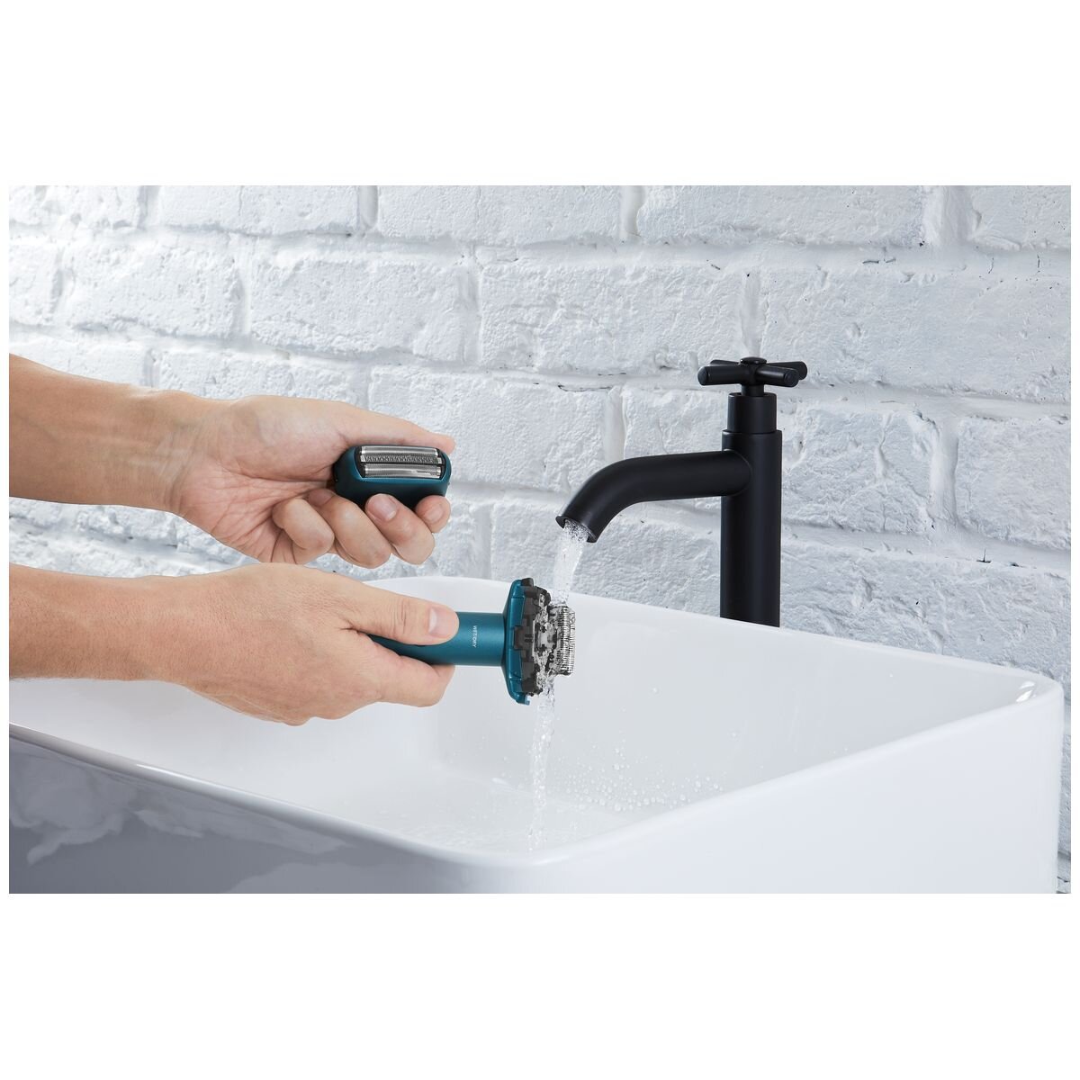 Panasonic Series 300 3-Blade Electric Shaver - Blue - Wet and Dry Use, USB-C Charging - ES-RM3B-A541