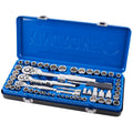 Kincrome Socket Set - 75 Piece - Chrome Vanadium Steel - Ratcheting - SuperSaverAU - view 1