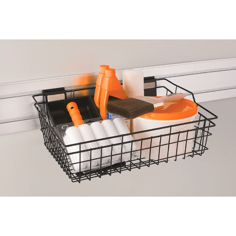 StorEase 30 x 46cm Powder-Coated Steel Garage Wall Storage Basket 15kg