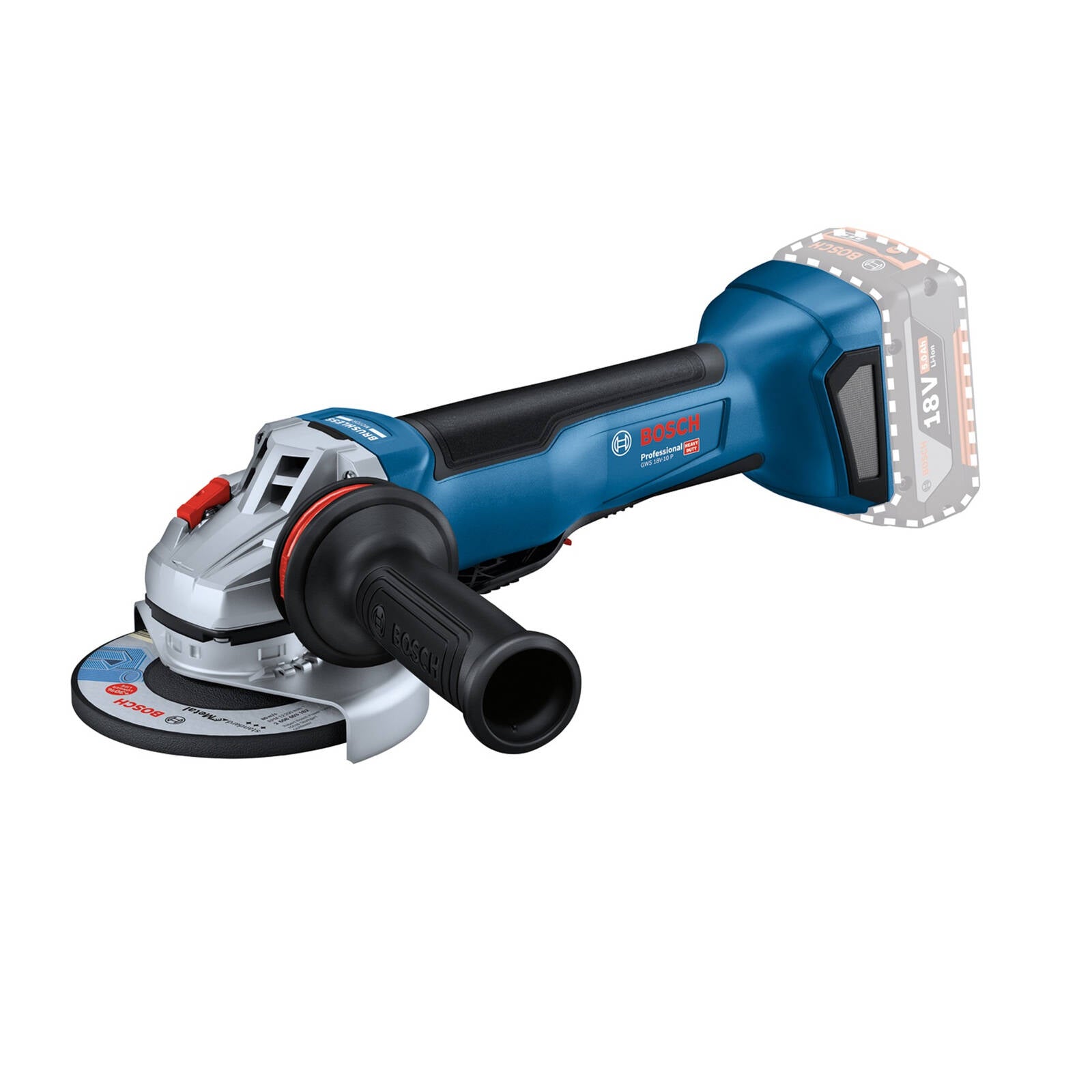 Bosch 18V Professional Cordless Angle Grinder GWS 18V-10 P - Skin Only