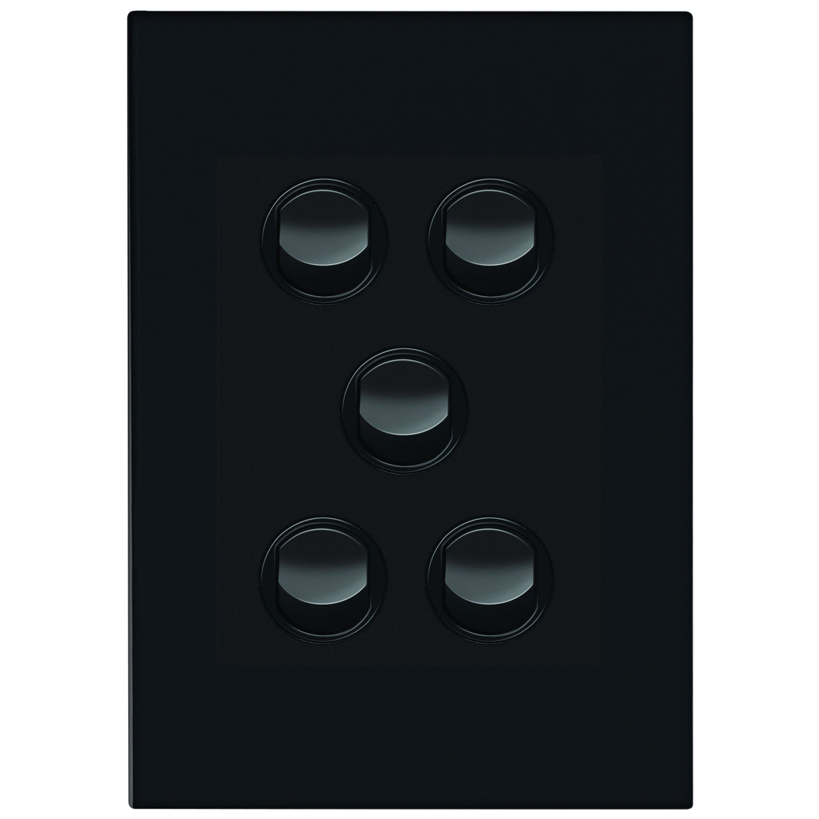 HPM VIVO 5 Gang Wall Switch, Grey, 10A 240V 2 Way (EV770/5GR)
