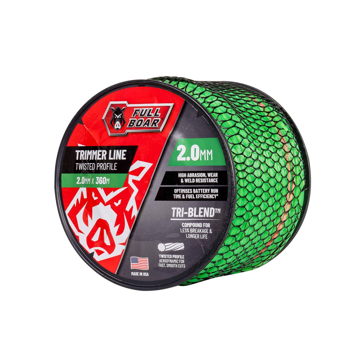 Full Boar Trimmer Line - 2.0mm x 360m - Twisted Profile - Durable & Efficient - SuperSaverAU - view 2