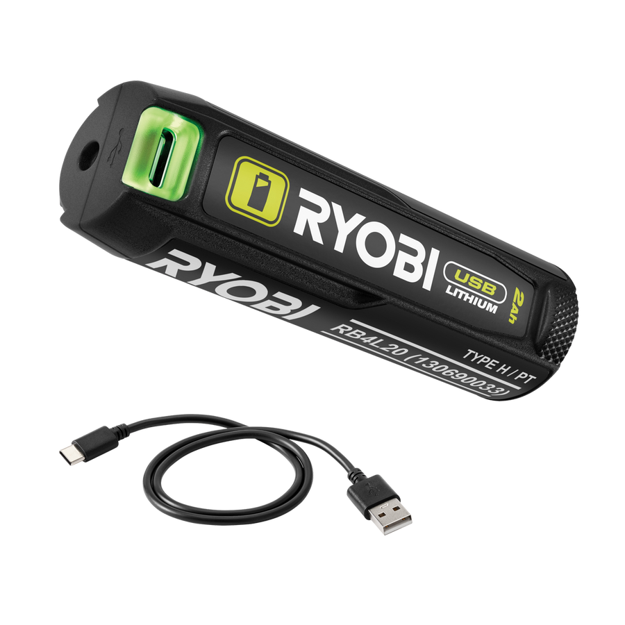 Ryobi USB Lithium 2Ah Battery Power Bank - Compact Portable Charger - LED Gauge - SuperSaverAU - view 1