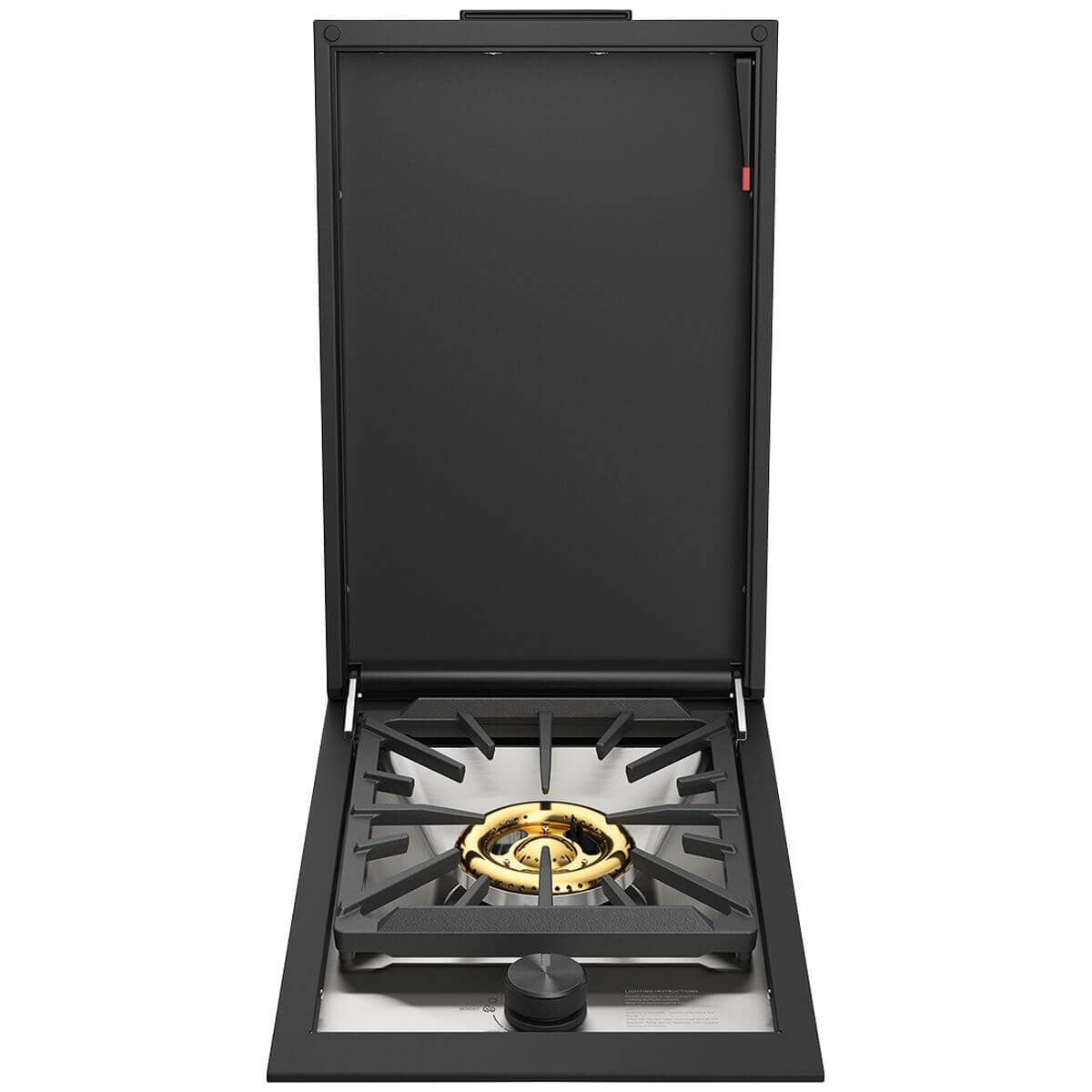 Beefeater ProLine Built-In Gas Side Burner - 23MJ Triple Ring Brass Burner - Grey / Charcoal - BSW318DB