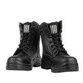she wear Considers Womens Vegan Safety Work Boots Size 8 Black Microfibre Composite Toe Water Resistant