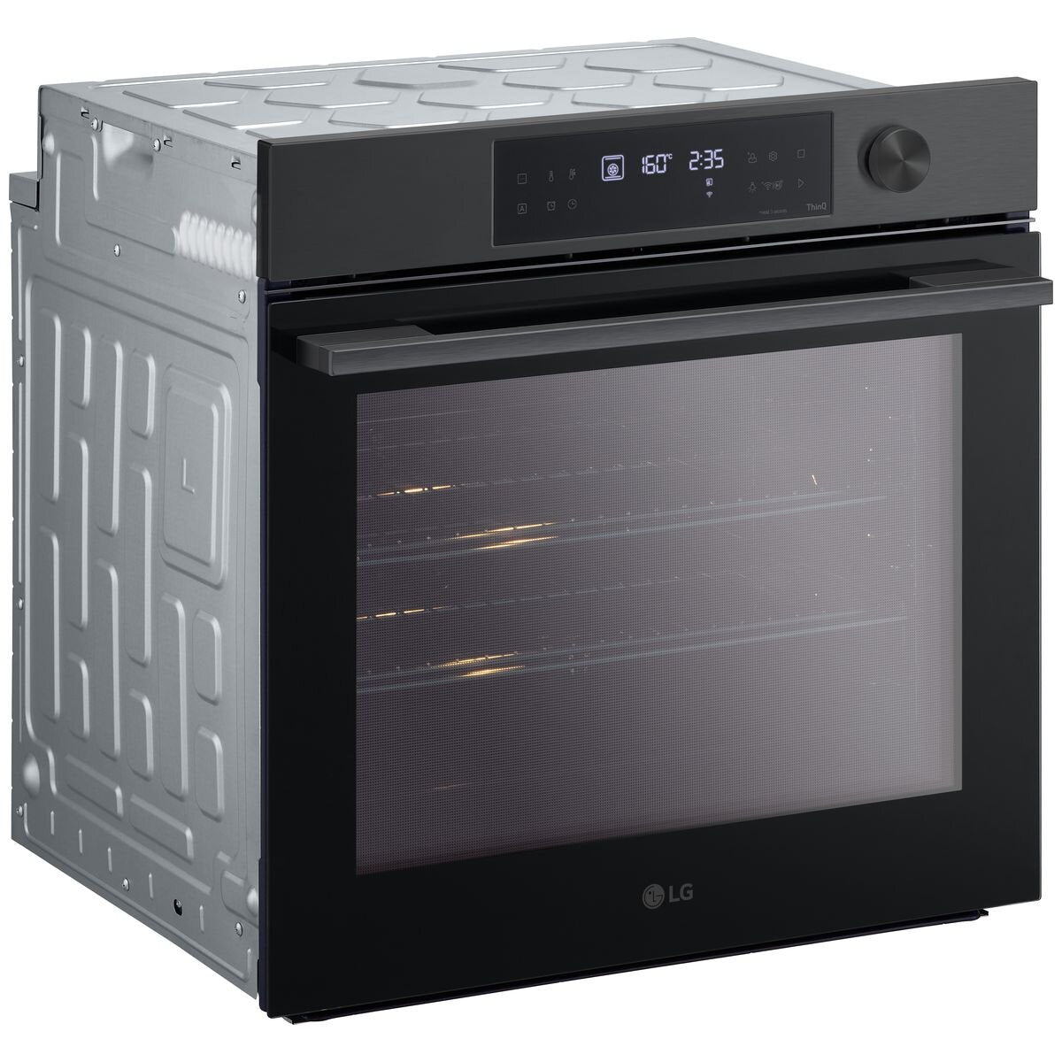 LG Series 7 60cm InstaView Pyrolytic Oven - 76L, 4-in-1 Pro Cooking, Matte Black - BO607G1MB4