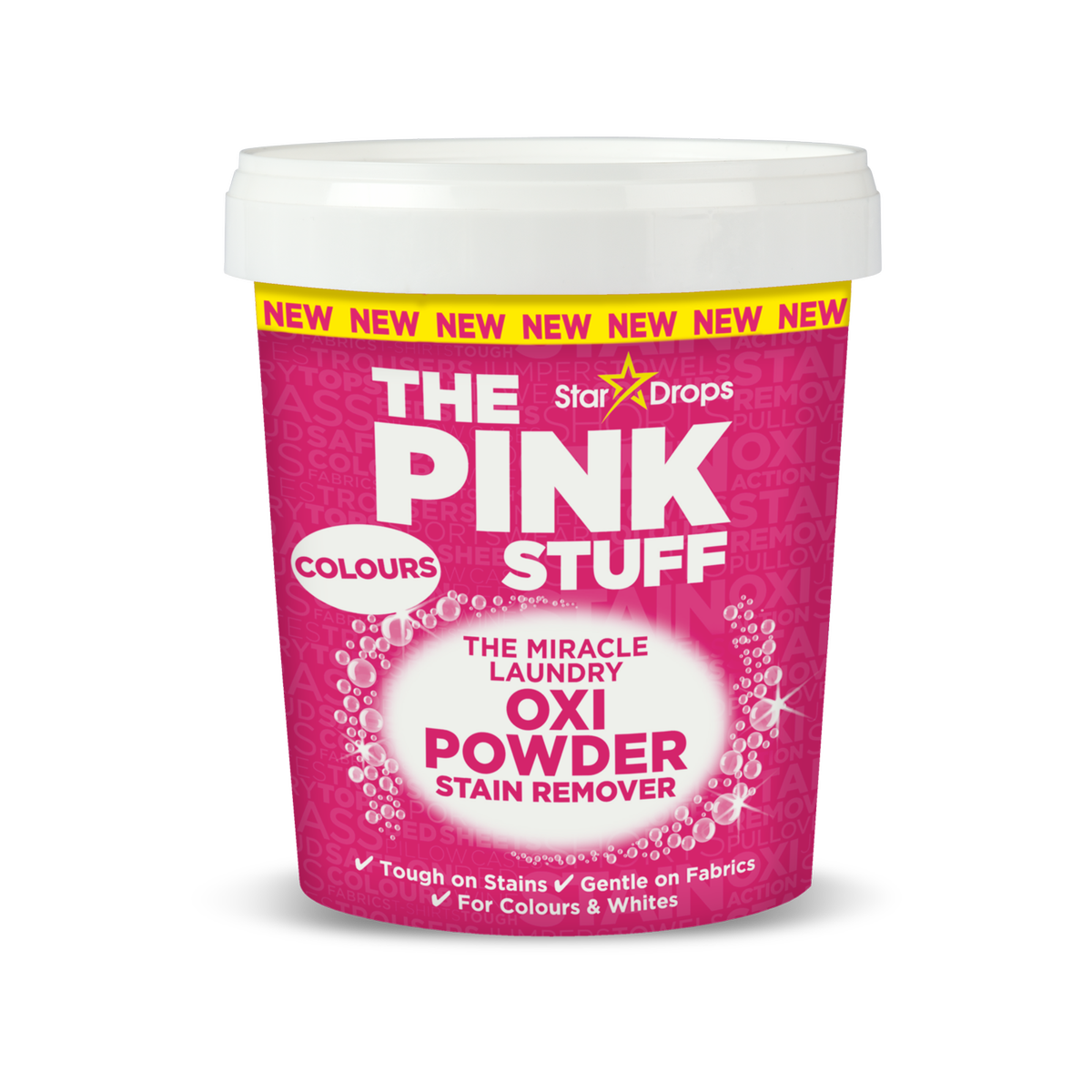 The Pink Stuff Miracle Laundry Oxi Powder Stain Remover - 1kg - 95mm x 145mm - Tough on Stains - Gentle on Fabrics - SuperSaverAU - view 1