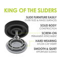 Slipstick 32mm Diameter Outdoor Screw-in Nylon Glide - 8 Pack