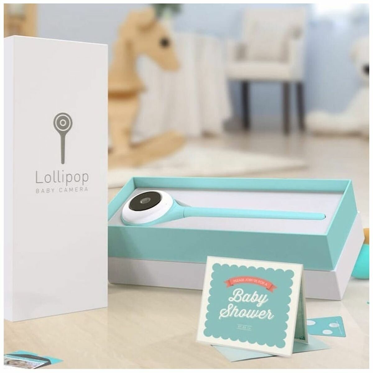 Harley Emerson Lollipop Smart Baby Monitor 720p HD - Cry Detection, Night Vision, Turquoise - AU07E40612001