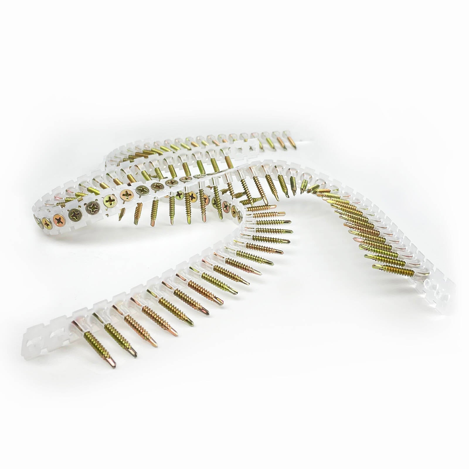 Bremick Collated Plasterboard Screws 6g x 30mm Yellow Zinc Bugle Head Fine Thread 1000 Pack