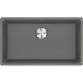 Franke Maris Single Bowl Flush Mount Sink - Stone Grey Fragranite, Hidden Overflow - MRG210-72SG-B