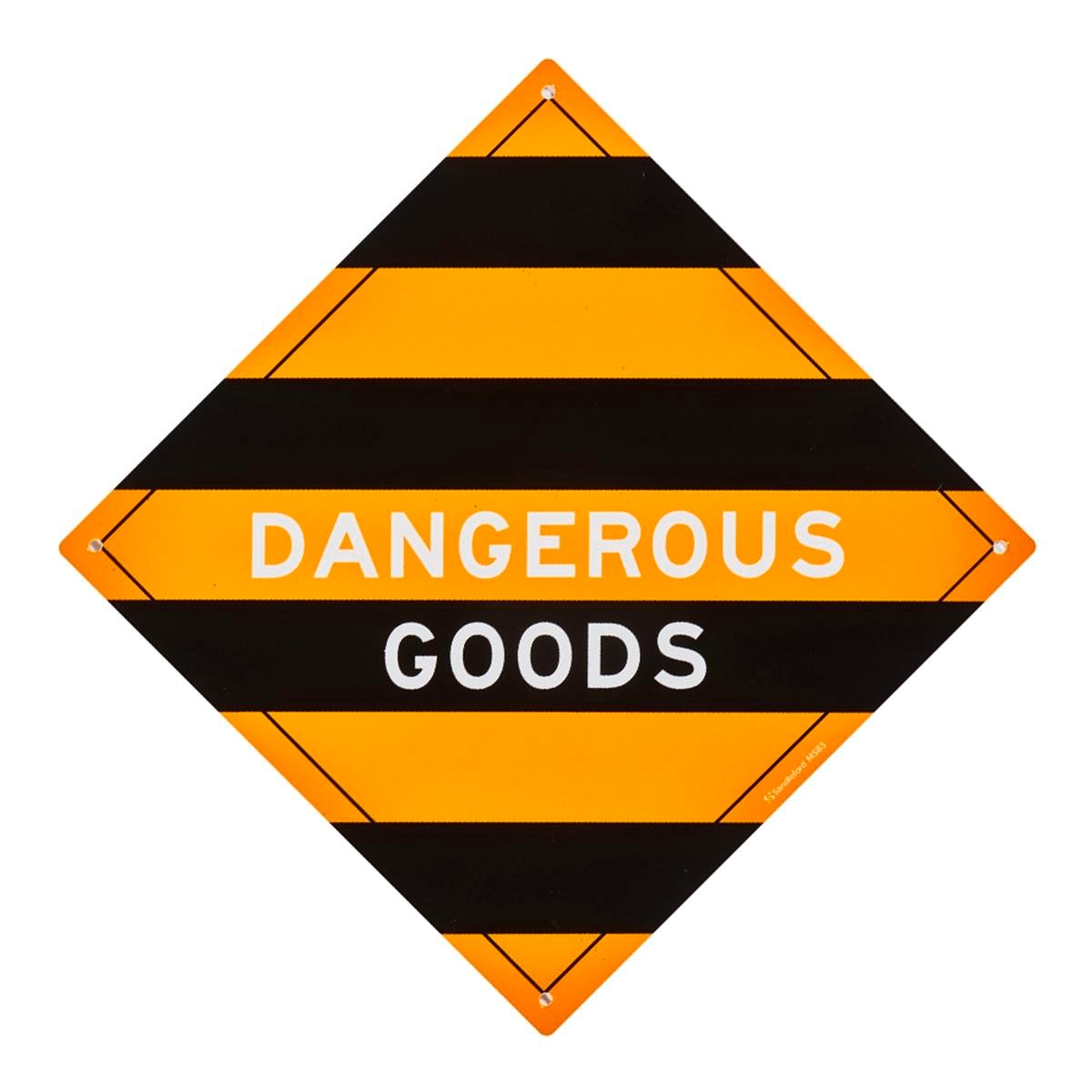 Sandleford Dangerous Goods Sign 270mm x 270mm Polypropylene UV Resistant - SuperSaverAU - view 1