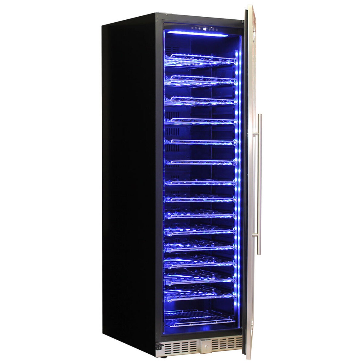 Schmick 135 Bottle Upright Wine Fridge - Black, Triple Glazed Low E Glass, Lockable Door - BD425W