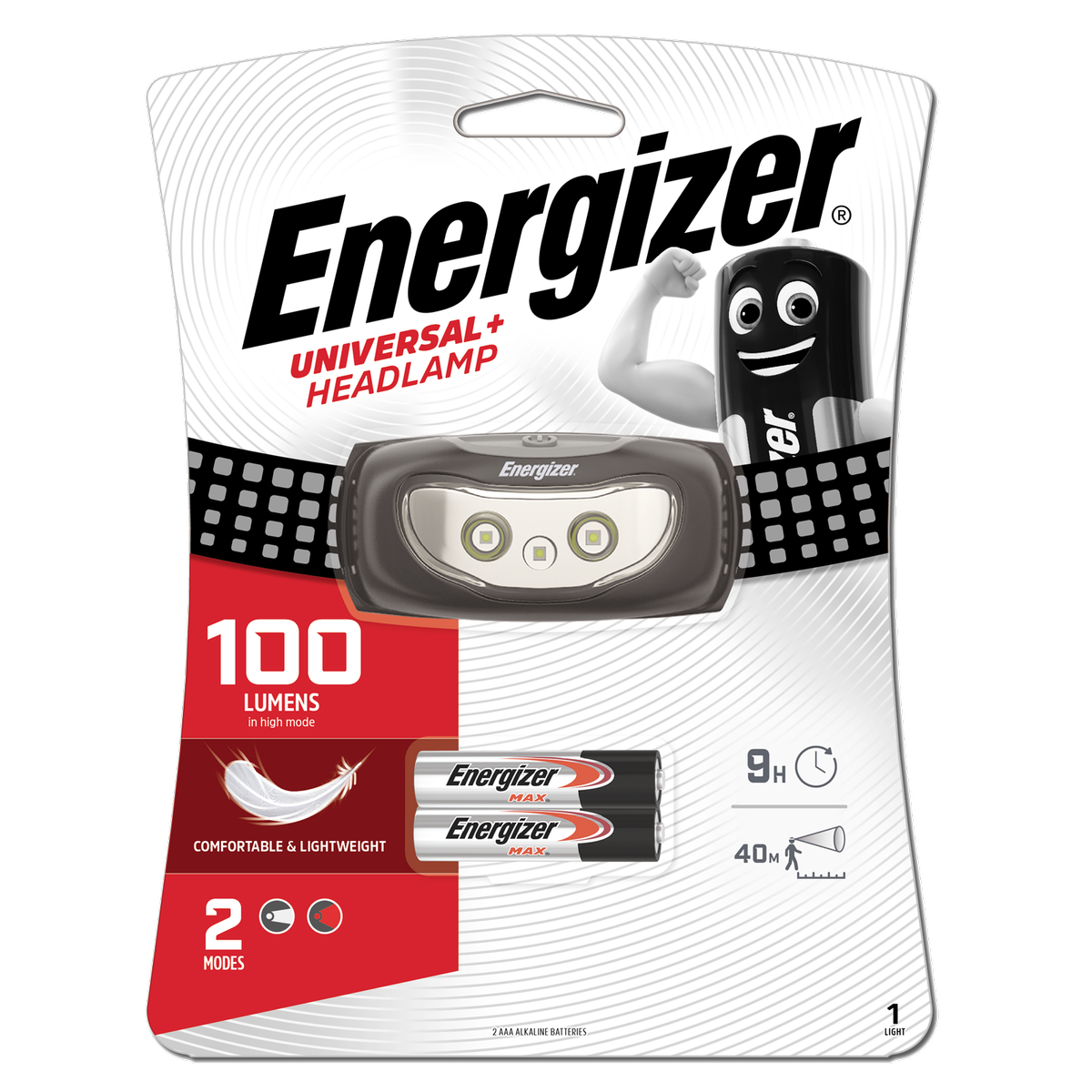 Energizer 100 Lumen Headlight Torch - 3 LED - Plastic - Comfortable Fit - SuperSaverAU - view 2