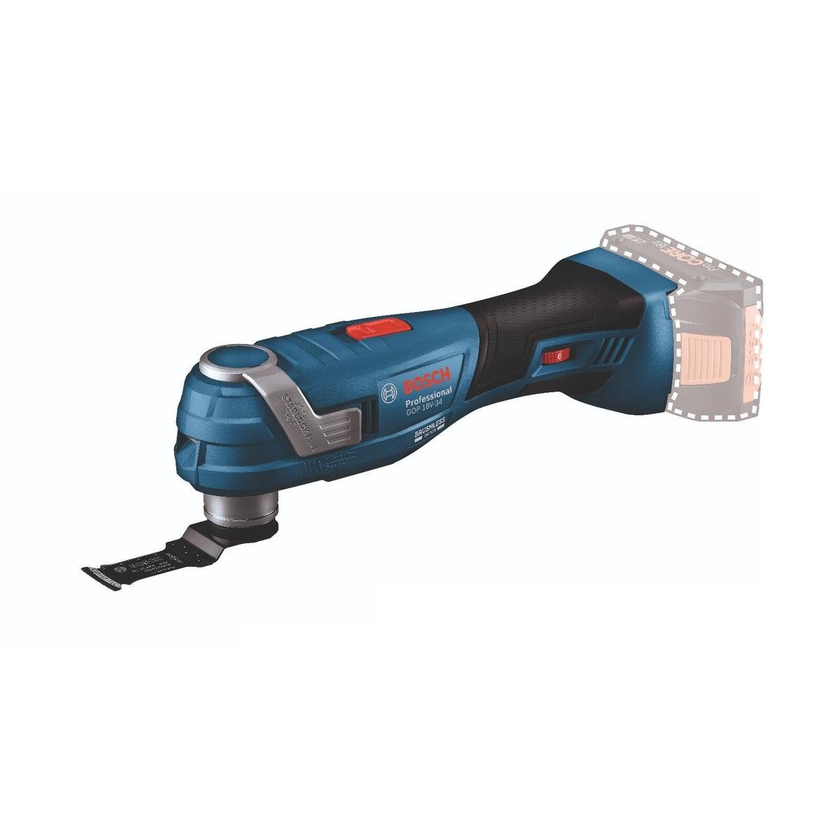 Bosch 18V Professional Multi Cutter Skin Only - 115mm x 95mm x 316mm - Quick Blade Change - Vibration Control - SuperSaverAU - view 1