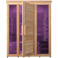 Revel Solaris 3-4 Person Traditional Sauna Cabin - Harvia Heater, Tempered Glass Door - R-TR-CABIN-3P