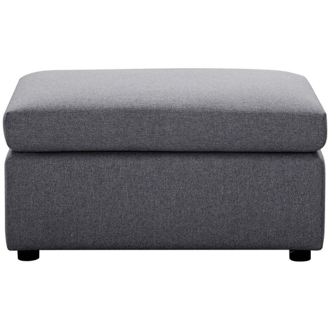 Ostro Furniture Athena ottoman - grey fabric, soft stitch detailing, deep foam seating - 27003000