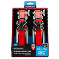 Quickloader Retractable Ratchet Strap Tie Down - 4.5m x 25mm - 600kg - 2 Pack - Durable Webbing - SuperSaverAU - view 1