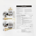 Shaw & Mason Chrome Star Style Brass Wall Top Assembly Pair